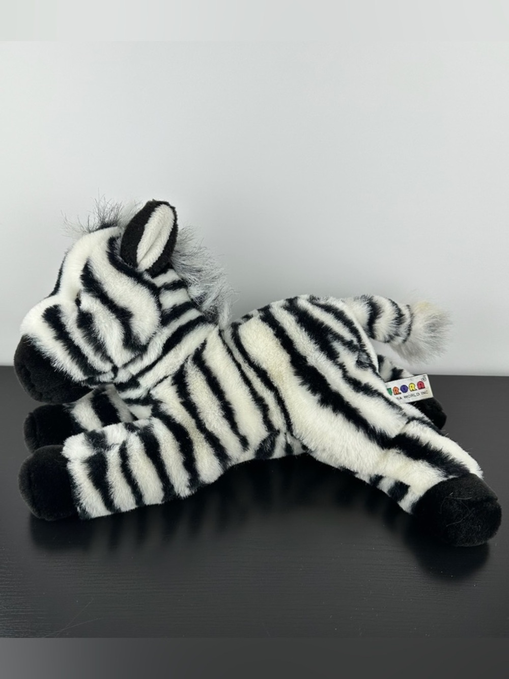 Aurora World Zebra 12" Black & White Striped Plush Stuffed Animal